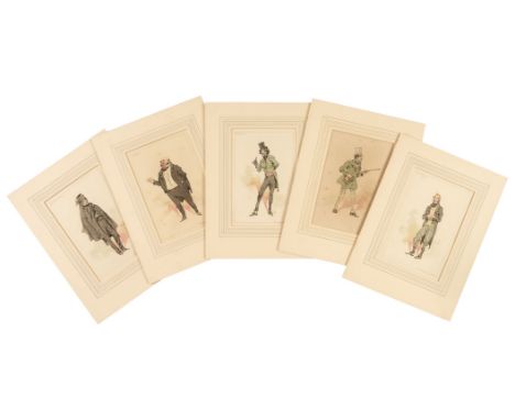* Clarke (Joseph Clayton,'Kyd', 1856-1937). A collection of 32 original watercolour illustrations to Pickwick Papers and Oliv