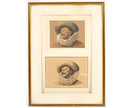 Alexandre-Louis Leloir (1843-1884)Study of a Gentlemanwearing a broad brimmed hatwatercolour heightened with white19cm x 24cm