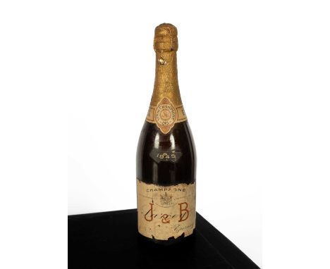 A bottle of 1945 champagne, specially selected for Justerini &amp; Brooks