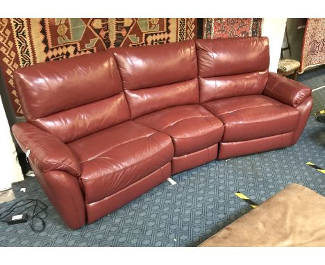 FOUR SEATER CURVED SCS SOFA - POWER RECLINER