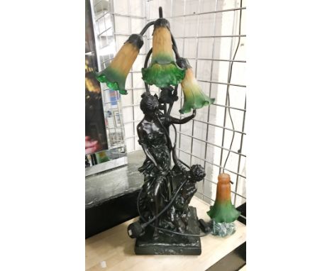 ART NOUVEAU STYLE TABLE LAMP - 70 CMS (H)