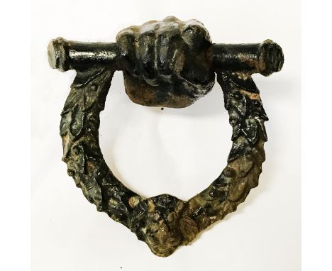 GEORGIAN CAST IRON DOOR KNOCKER