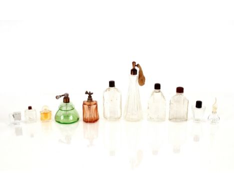 Ten miscellaneous Art Deco and other perfume bottles 