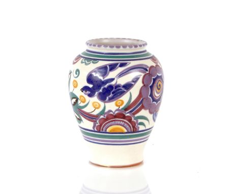 A Poole pottery "Bluebird" vase by Carter Stabler Adams, 17cm high 