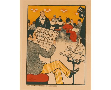 Paul Fischer, coloured French lithograph, 28cm x 20cm