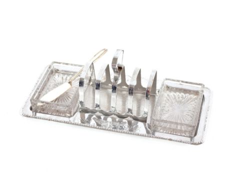 A chrome plated Art Deco design breakfast set