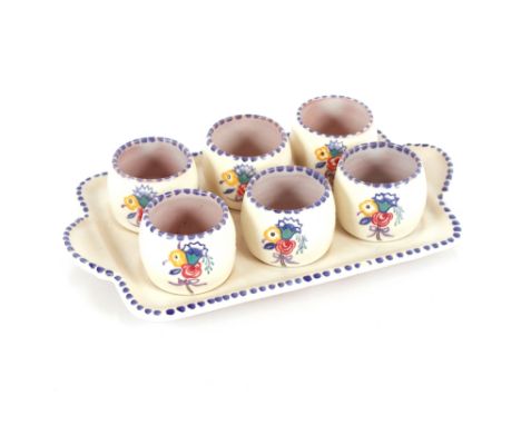 A Poole pottery egg cruet