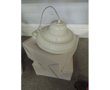 Two Laura Ashley 'Clayton' pendant light fittings