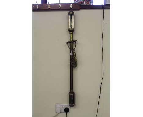 Brass marine barometer by R.N Desterro, Lisbon