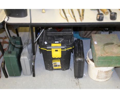 Stanley mobile tool chest & various tools