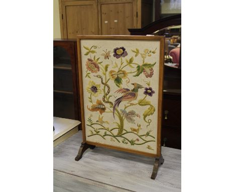 Needlework firescreen