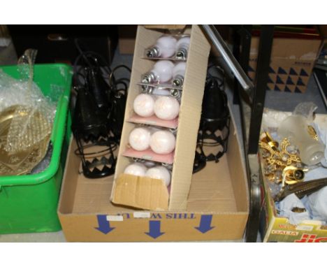 Box including 5 light fittings & bulbs