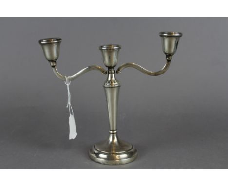 Birmingham silver 3 branch candlestick (loaded)