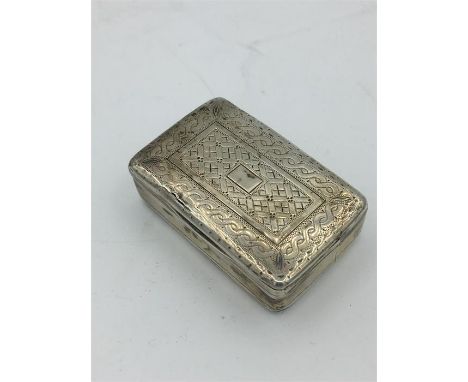 A Silver snuff box hallmarked London 1816-17