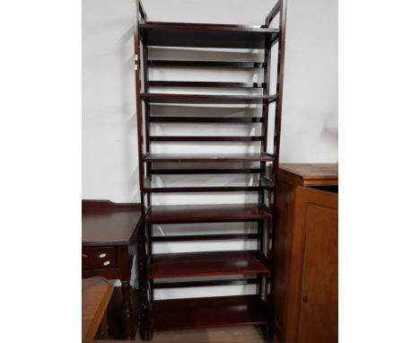 AMERICAN MAHOGANY 6 TIER COLLAPSIBLE BOOK SHELF