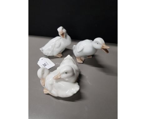 3 NAO BY LLADRO DUCK ORNAMENTS