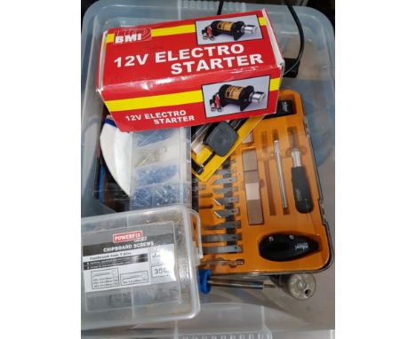 A BOX OF TOOLS INC ROLSON 36 PIECE HOBBY/CRAFT SET ETC