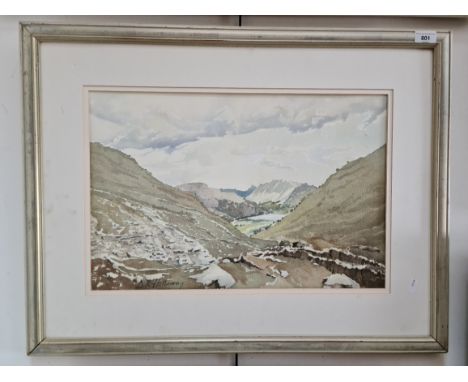 20th century school, watercolour, landscape, 52cm x 34cm, signed D. R. Holloway, framed. 