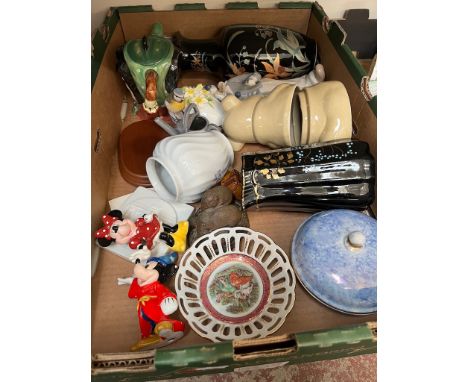 Assorted items including Beswick, Cardew miniature teapot, Limoges, Disney etc 