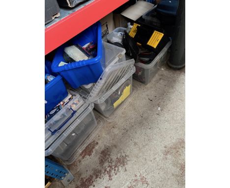 7 boxes of garageware, tools, etc. 