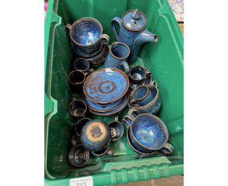 A box containing studio ware coffee set by S Kalan - appx 32 pieces 