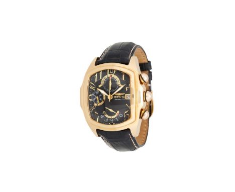 Y INVICTA, DRAGON LUPAH, REF. 2270A GOLD COLOURED CHRONOGRAPH WRIST WATCH WITH DATE, NO. 5220903-057, CIRCA 2003Movement: Cal