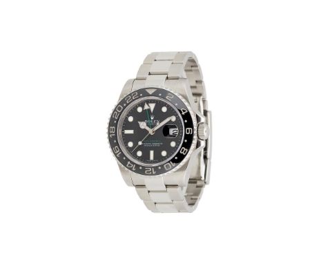ROLEX, GMT MASTER II, REF. 116710NA STAINLESS STEEL BRACELET WATCH WITH DATE AND DUAL TIME ZONE, NO. Z892447, CIRCA 2007Movem