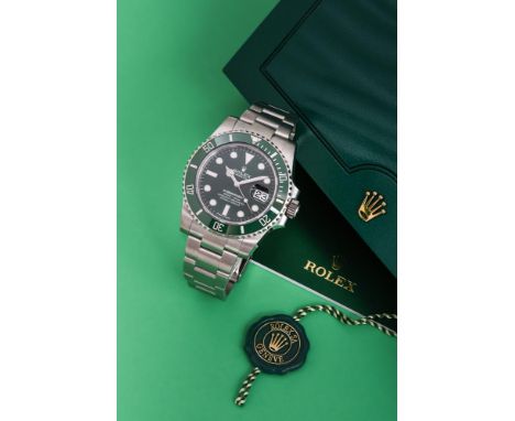 ROLEX, SUBMARINER 'HULK', REF. 116610LVA STAINLESS STEEL BRACELET WATCH WITH DATE, CIRCA 2020Movement: Cal. 3135, automatic, 