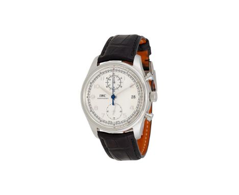 Y IWC, PORTUGIESER CHRONOGRAPH CLASSIC, REF. IW390403A STAINLESS STEEL CHRONOGRAPH WRIST WATCH WITH DATE, NO. 3906926, CIRCA 