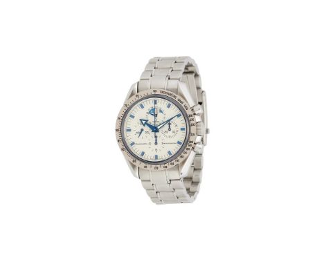 OMEGA, SPEEDMASTER, REF. 145.0055A STAINLESS STEEL CHRONOGRAPH BRACELET WATCH WITH DATE AND MOONPHASE, NO. 77053524, CIRCA 20