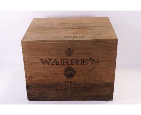 A case of 12 bottles of Warre's vintage port, 1994