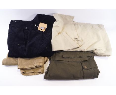 Ladies Outdoor clothing : Hoggs of Fife blue cord trousers (size 14), Land Rover Outback beige trousers (size 14), Norsveda l