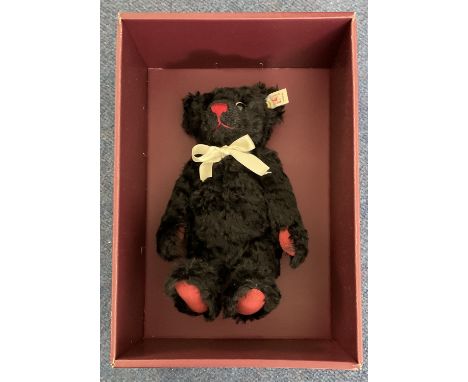 Steiff Hamleys Limited edition teddy bear 1998. Black Dominic bear. Limited edition of 1500. With original box. Come with whi