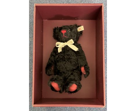 Steiff Hamleys Limited edition teddy bear 1998. Black Dominic bear. Limited edition of 1500. With original box. Come with whi