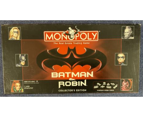 Monopoly Game. Batman and Robin Collector's Edition. Produced in 1997 in the USA, Unused cards and houses still in original w