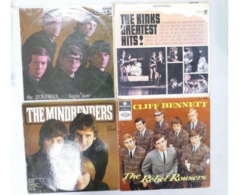 A large collection of 1960's Beat Lp's to include: Kinks, Zombies, Mind Benders, Rolling Stones etc 