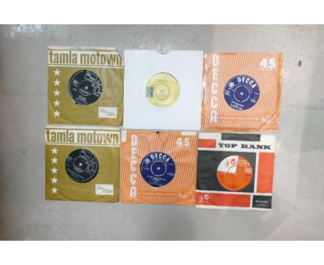 A collection of 1950'/ 60s 45rpm &amp; Ep's Rock &amp; Roll &amp; Tamla Mowtown Theme Singles to include: Rolling Stones, Boo