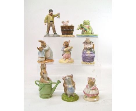 Beswick Beatrix potter figures: Mrs Rabbit and Peter, This Little Piggy had None, Peter in the Watering Can, Timmy Willie Fet