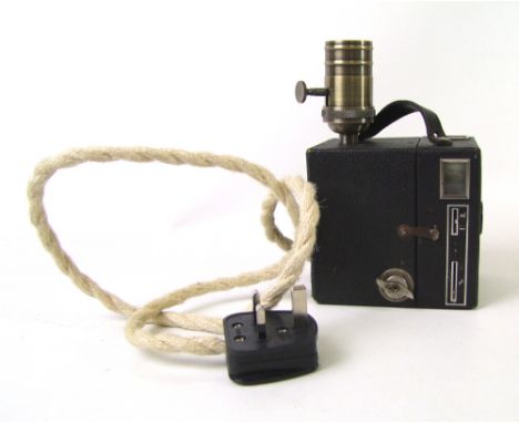 A vintage Kodak Six-20 Brownie camera re-purposed as a table lamp: 