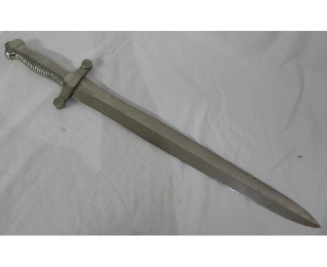 Grey metal model of a French Infantry gladius type sword, stamped 2103 to the hilt, the blade engraved 1832 Klingenthal and o