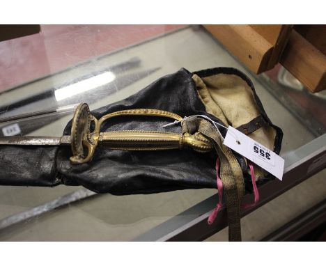 A Victorian court scabbard 97cm length 
