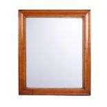 A BURR MAPLE WALL MIRROR