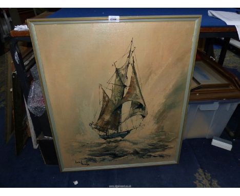 A large framed Ben Maile print on board 'The Ketch', 24 3/4'' x 29 1/4''.