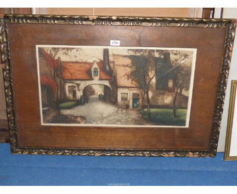A framed and wooden mounted Limited Edition Print no. 189/350 Alf Van neste Lithograph, pencil signed, 37 1/4'' x 24 1/2'', g