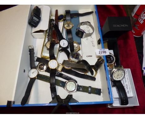 A quantity of miscellanea, mostly wristwatches including vintage Widdop, Posoh, Pinnacle, Sekonda and Everite (some without s