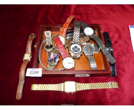 A small quantity of watches including Oasis, Casio etc, some a/f.