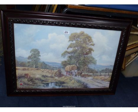 A large framed Don Vaughan print 'Harvesting', 35 1/2'' x 25 1/4''.