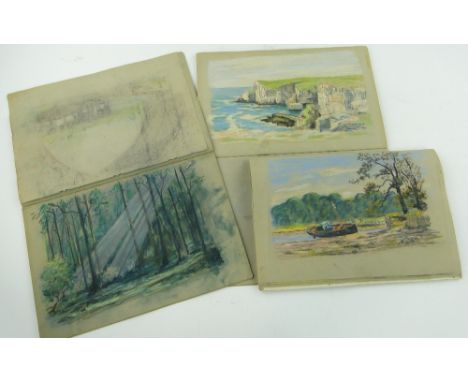 Olwen Tarrant
3 artists sketch books circa 1950/60s, unsigned.