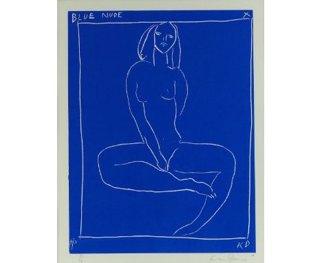 Ken Done (Australian, born 1940)
colour print, blue nude 1996, i 20" x 15", signed in pencil, no. 17/99, framed.