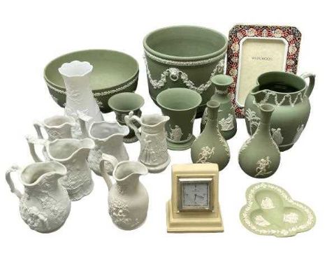 WEDGWOOD JASPERWARE - approximately 9 pieces including planter, 15.5cms H, a pedestal bowl, 20cms diameter, ETC. Also, a quan